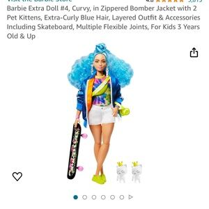 Barbie Extra Doll - Curvy Blue Hair
